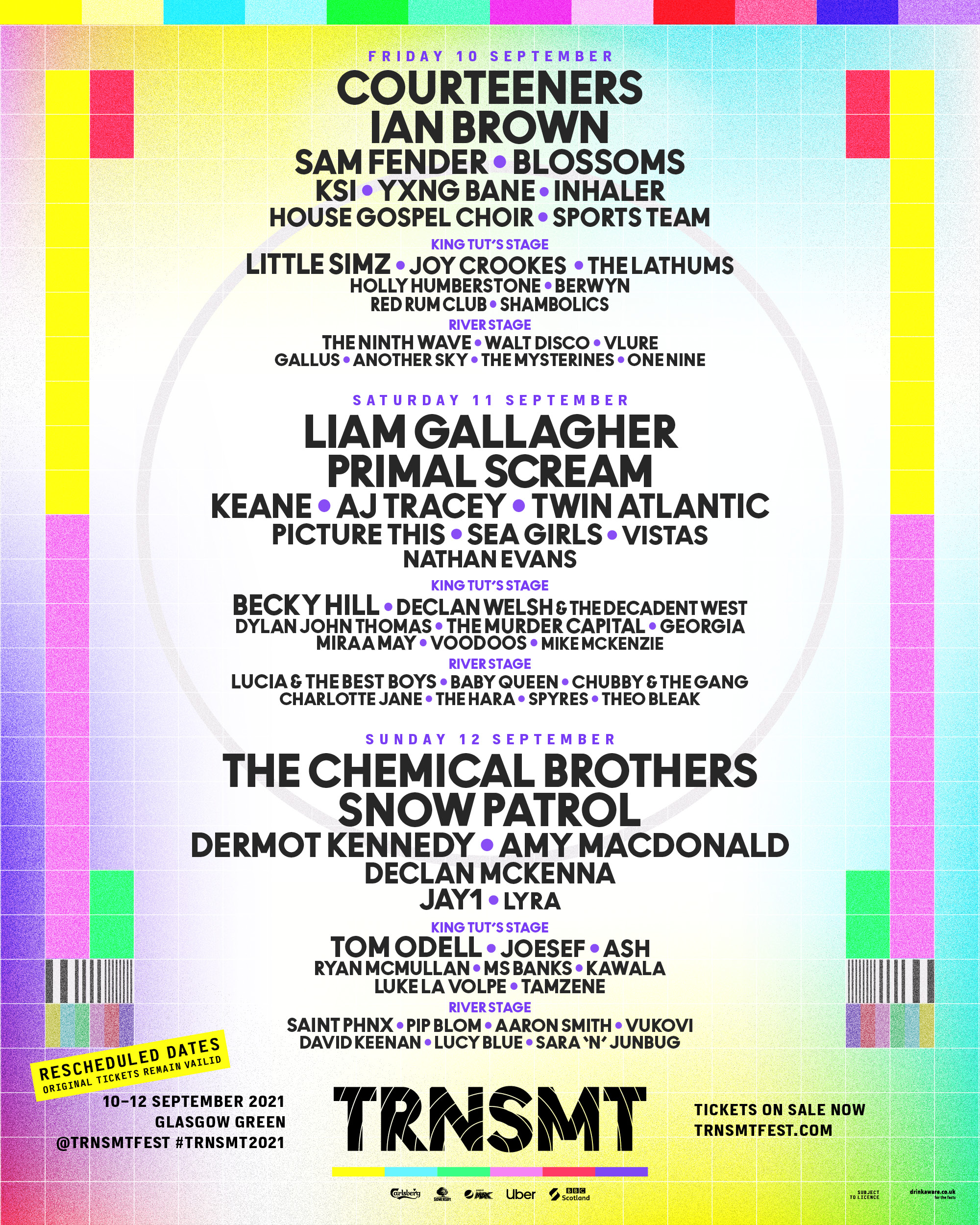 TRNSMT is moving to September! Check out the 2021 line up!